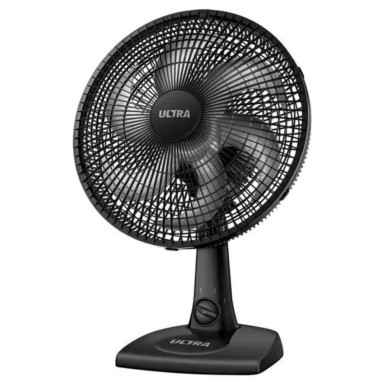 Ventilador de Mesa Mondial Ultra V-UT-30-02 30cm 6 Pás 3 Velocidades - Preto/Prata - 127 Volts