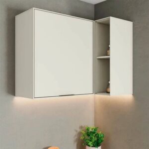Armário Aéreo de Canto com 01 Porta MDF Fineze Henn