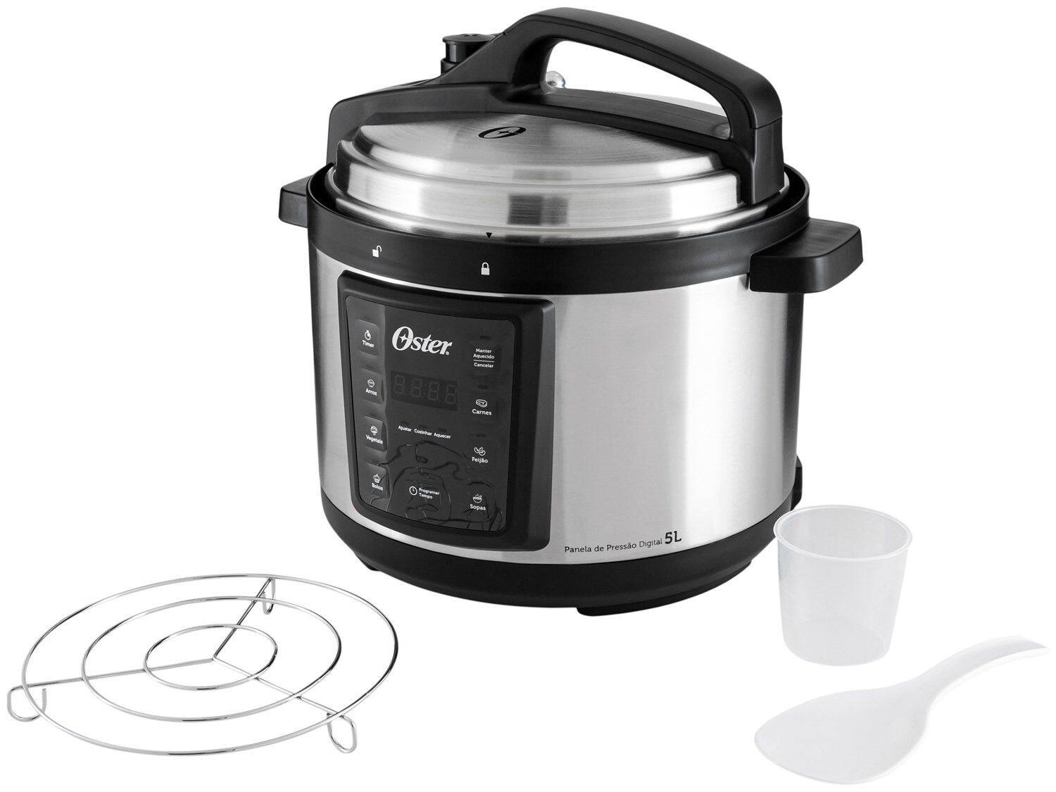 Panela de Pressão Elétrica Oster 5L com Painel Digital e Timer OPAN920
