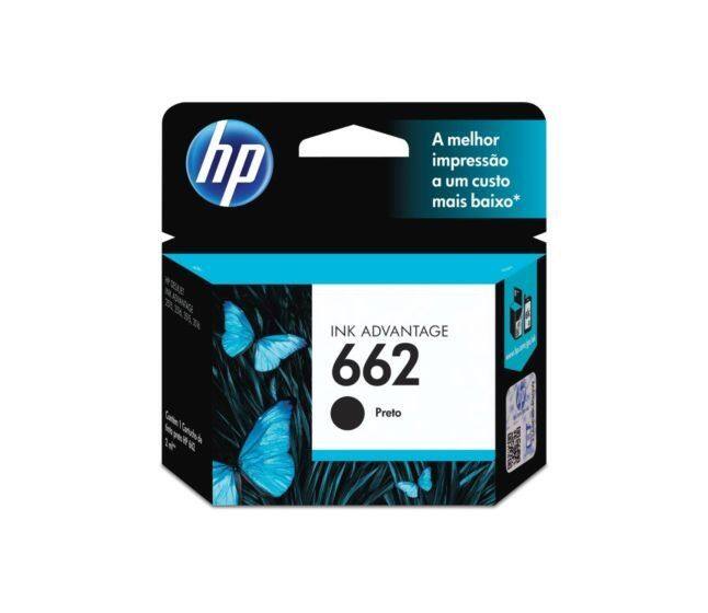 Cartucho HP 662 Preto Original CZ103AB Rendimento 120 páginas