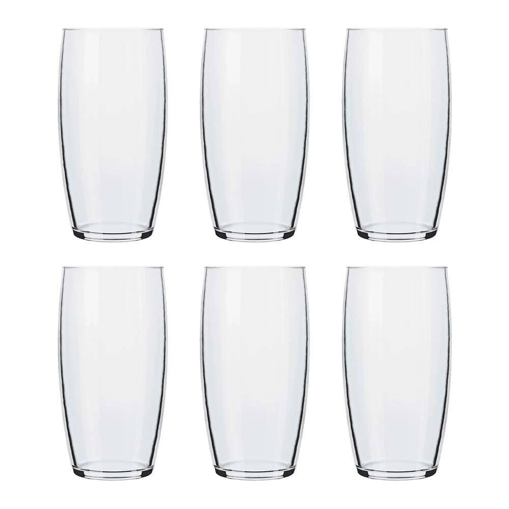 Jogo de Copos Nadir Oca Long Drink de Vidro Liso com 6 Peças 300ml