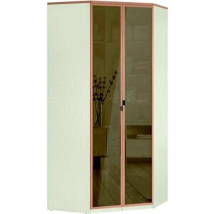 Modulo Closet de Canto Doce Vida 2 Portas de Vidro Reflecta MDF Santos Andirá