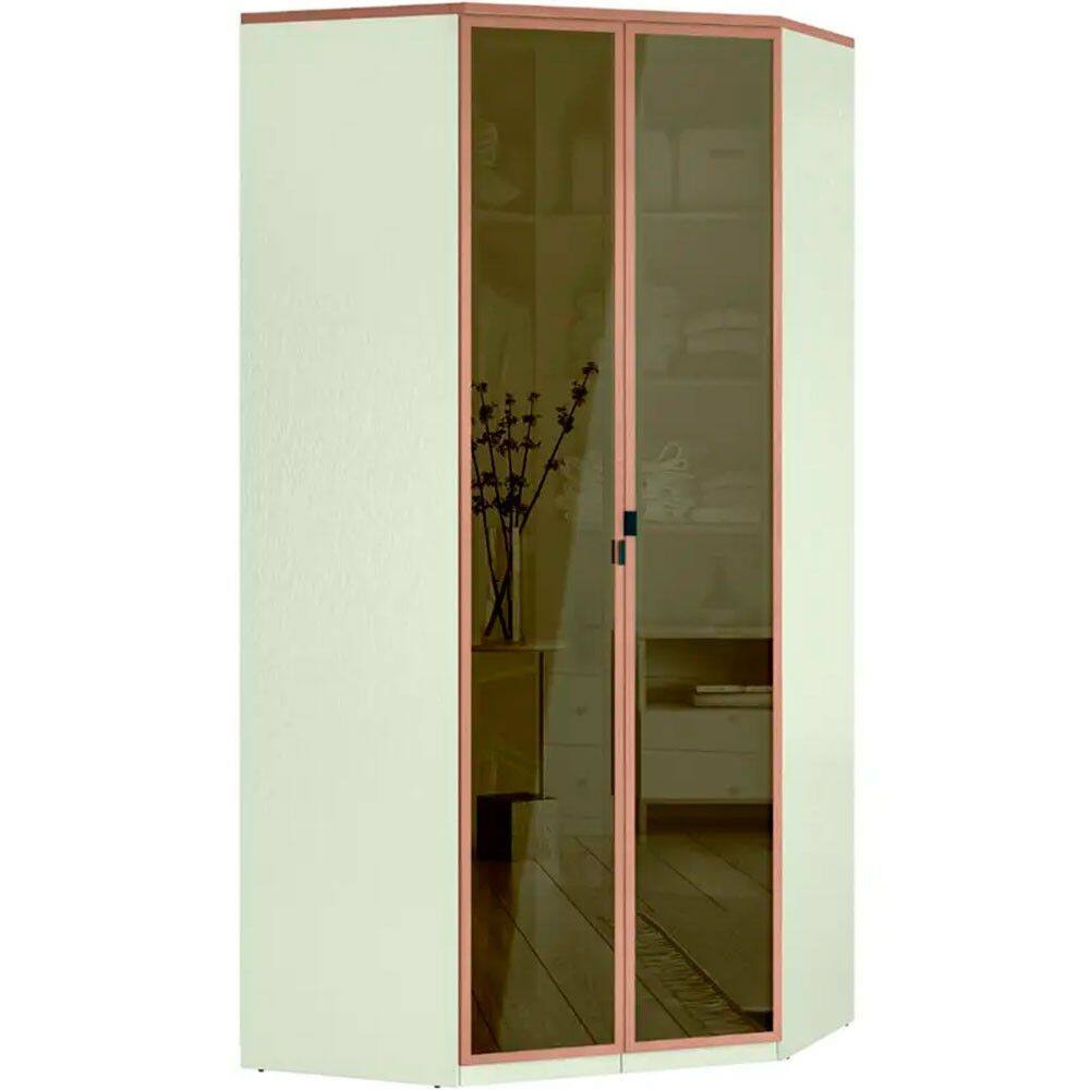Modulo Closet de Canto Doce Vida 2 Portas de Vidro Reflecta MDF Santos Andirá