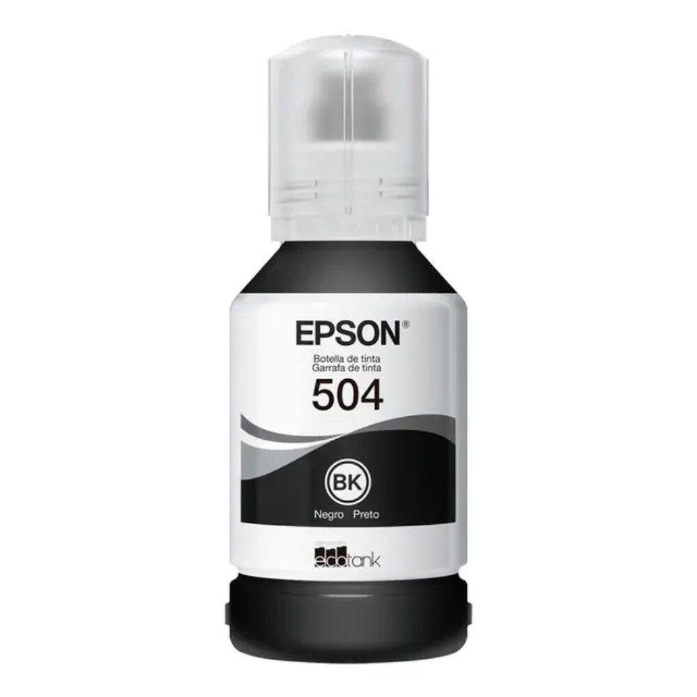 Refil Tanque de Tinta Epson Preto T504 até 7500 Páginas