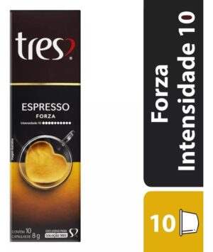 Cápsula Café Três Corações Espresso Forza 10 Unidades 8g