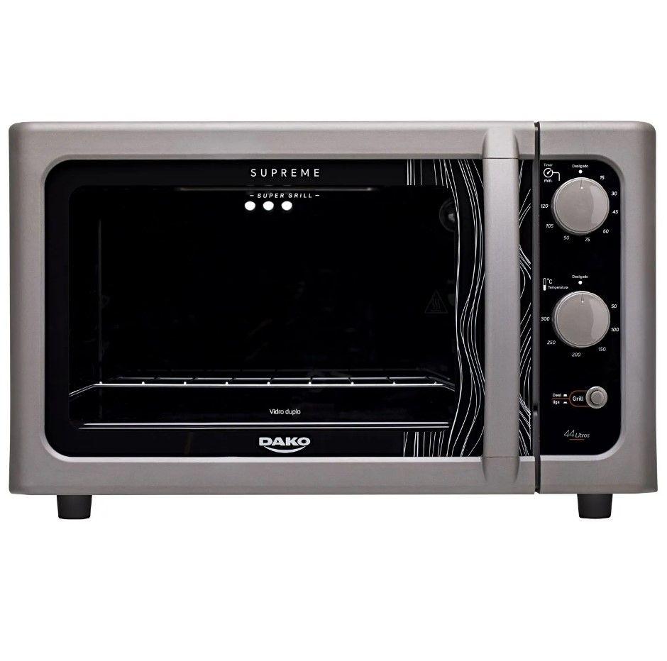 Forno Elétrico 127V Titanium c/ Grill Dourador 44L Dako 0817